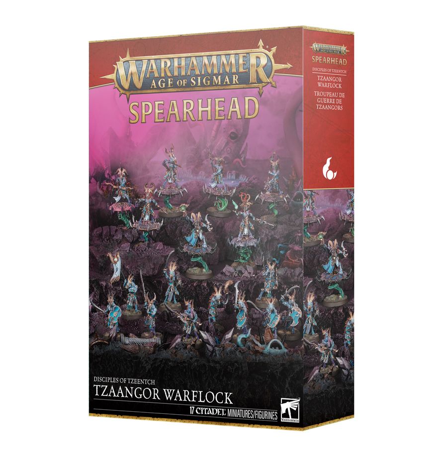 Warhammer Age of Sigmar: Spearhead: Disciples of Tzeentch – Tzaangor Warflock Miniatures Games Workshop WHAoS DoT Tzaangor Warflock