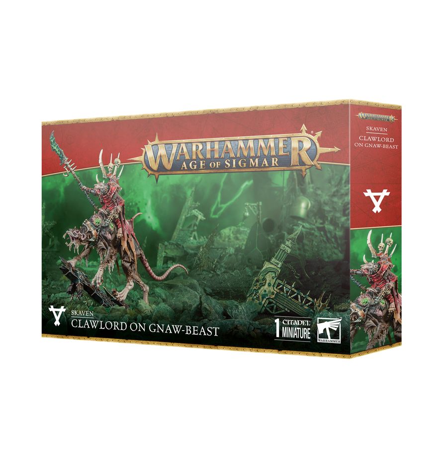 Warhammer Age of Sigmar Skaven: Clawlord on Gnaw-beast Miniatures Games Workshop AoS SKV Clawlord on Gnaw-beast