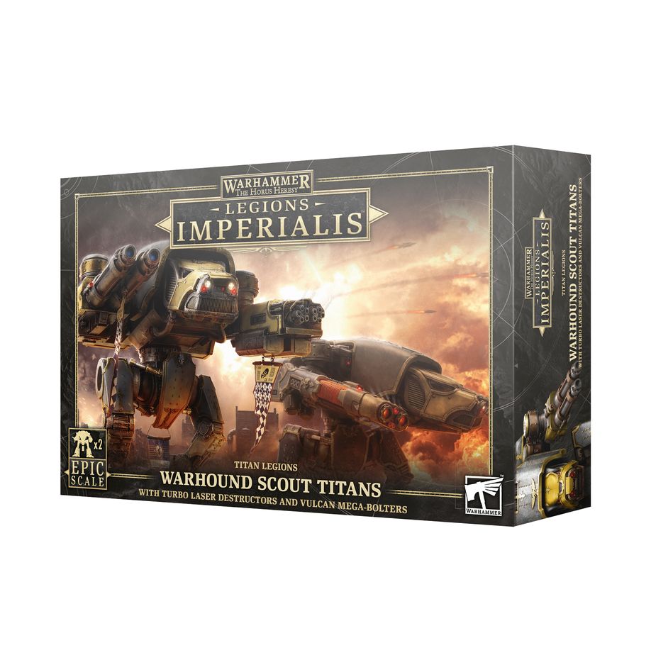 Horus Heresy Legions Imperialis - Titan Legions: Warhound Scout Titans with Turbo Laser Destructors & Vulcan Mega-Bolters Miniatures Games Workshop   