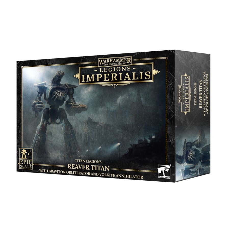 Warhammer The Horus Heresy - Legions Imperialis: Reaver Titan with Graviton Obliterator and Volkite Annihilator Miniatures Games Workshop WHHH Leg Imp: Reaver Titan w/ Grav
