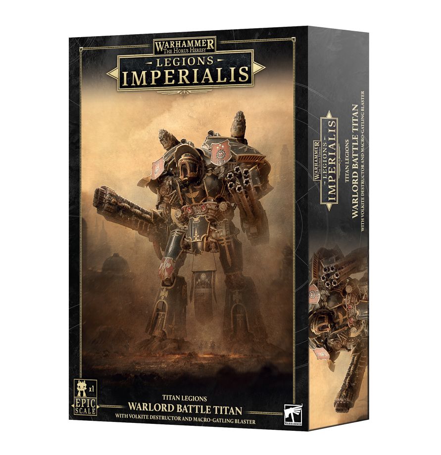 Warhammer The Horus Heresy - Legions Imperialis: Warlord Titan with Volkite Destructor and Macro-Gatling Blaster Miniatures Games Workshop WHHH L/I: WARLORD TITAN W/VOLKITE & MACRO GAT