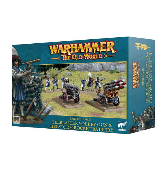 Warhammer The Old World - Empire of Man: Helblaster Volley Gun & Helstorm Rocket Battery Miniatures Games Workshop