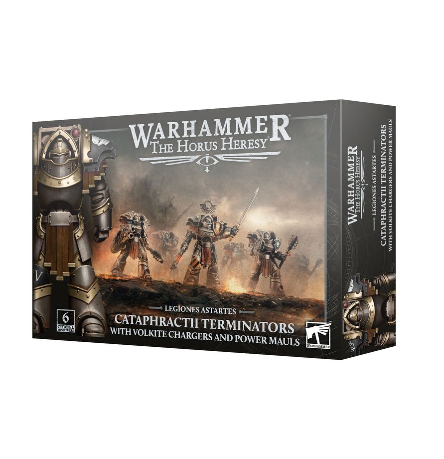 Warhammer The Horus Heresy: Cataphractii Terminators with Volkite Chargers and Power Mauls Miniatures Games Workshop WHHH Cat Term Pwr Mauls