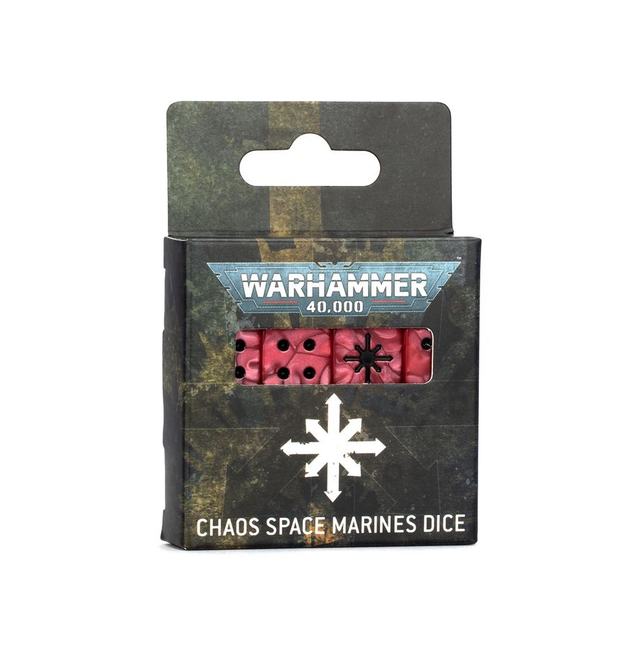 Warhammer 40K 10E Chaos Space Marines: Dice Set Dice Games Workshop