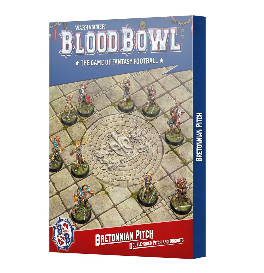 Bretonnian Pitch: Double-sided Pitch and Dugouts Miniatures Games Workshop BB Breto Pitch