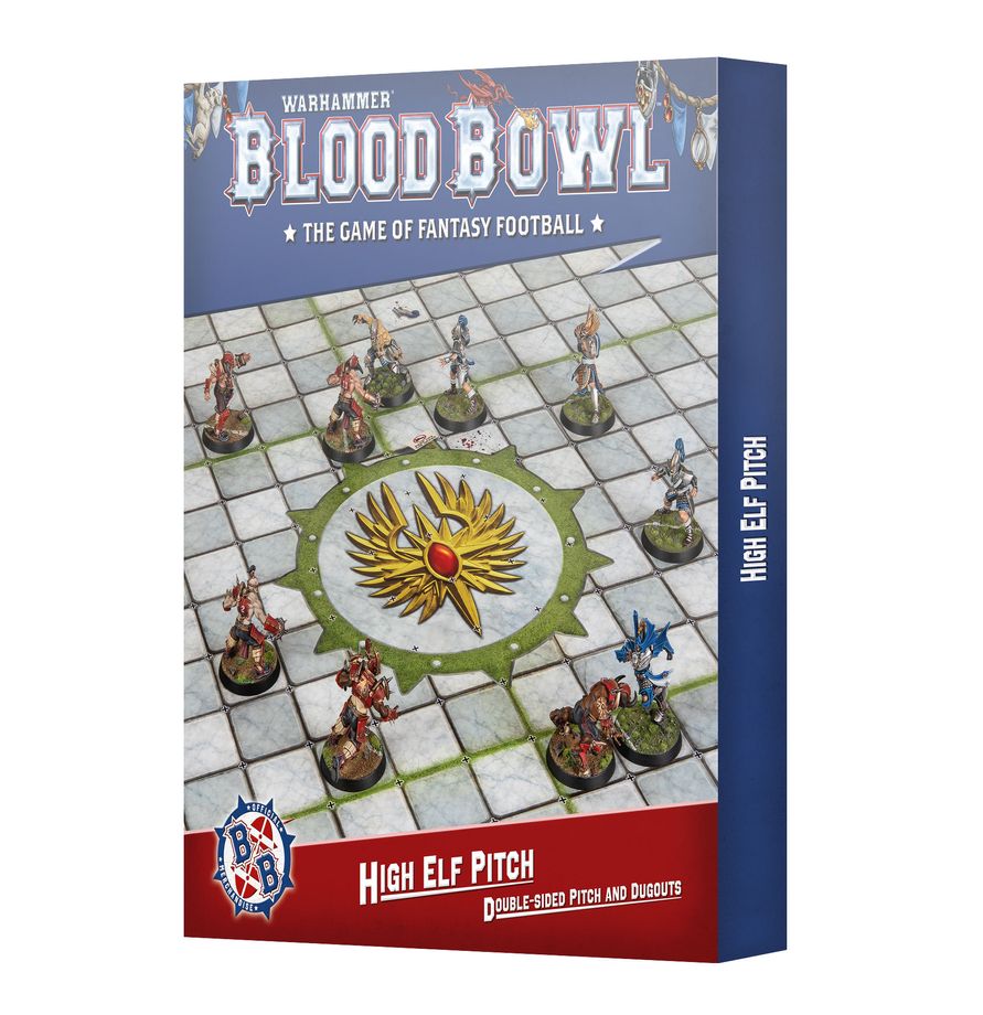Blood Bowl High Elf Pitch: Double-sided Pitch and Dugouts Miniatures Games Workshop BB High Elf Pitch and Dugouts