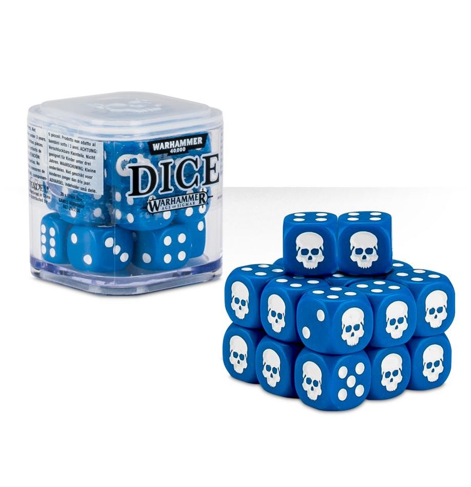 Warhammer 40K + Age of Sigmar Dice Cube (6 options) Dice Games Workshop GW Dice Blue
