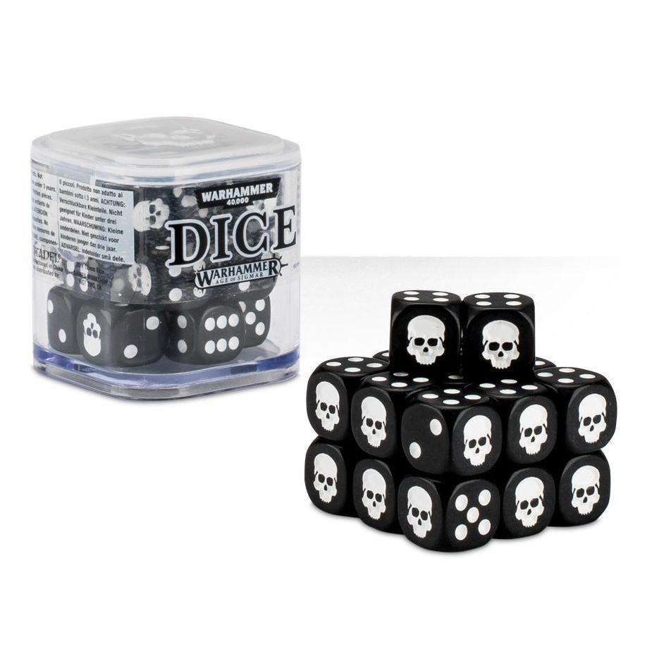 Warhammer 40K + Age of Sigmar Dice Cube (6 options) Dice Games Workshop GW Dice Black