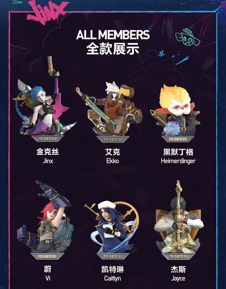 League of Legends Arcane Figure Mystery Box Toys MOHI TOY