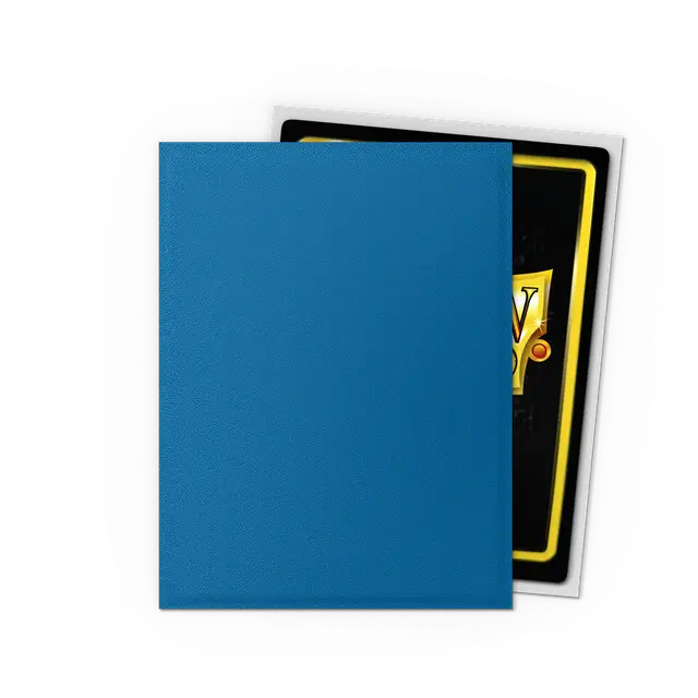 Dragon Shield 100ct Matte Dual Sleeves: Cobalt & Silver (Blue Silver) Supplies Arcane Tinmen