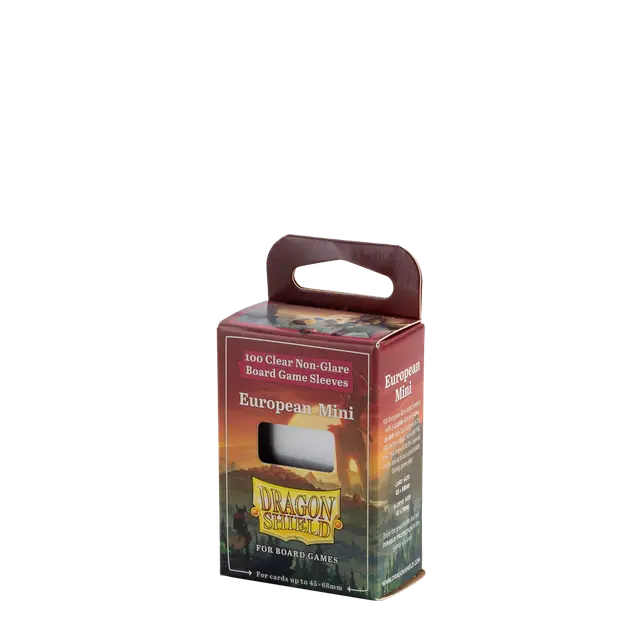 Dragon Shield Clear Nonglare European Mini Board Game Sleeves Supplies Arcane Tinmen