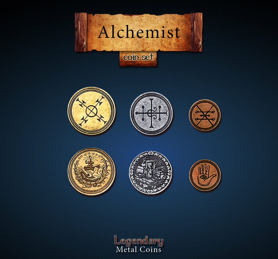 Legendary Metal Coins - Alchemist (3 options) Supplies Drawlab Entertainment