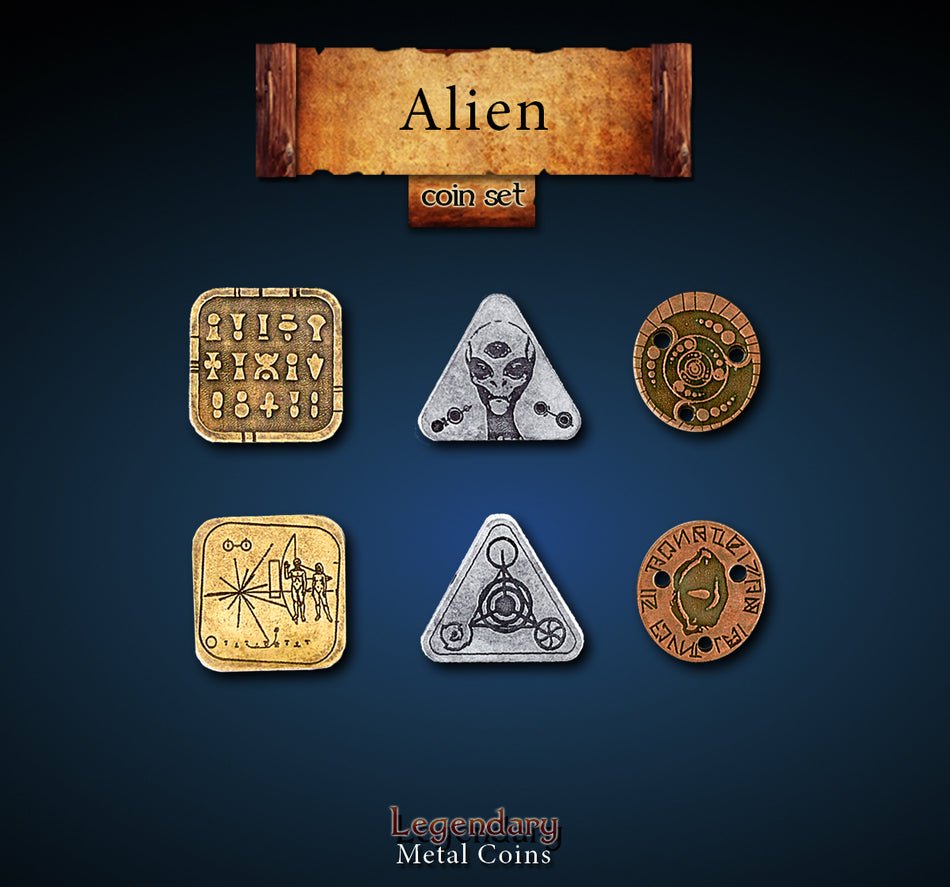 Legendary Metal Coins - Alien (3 options) Supplies Drawlab Entertainment