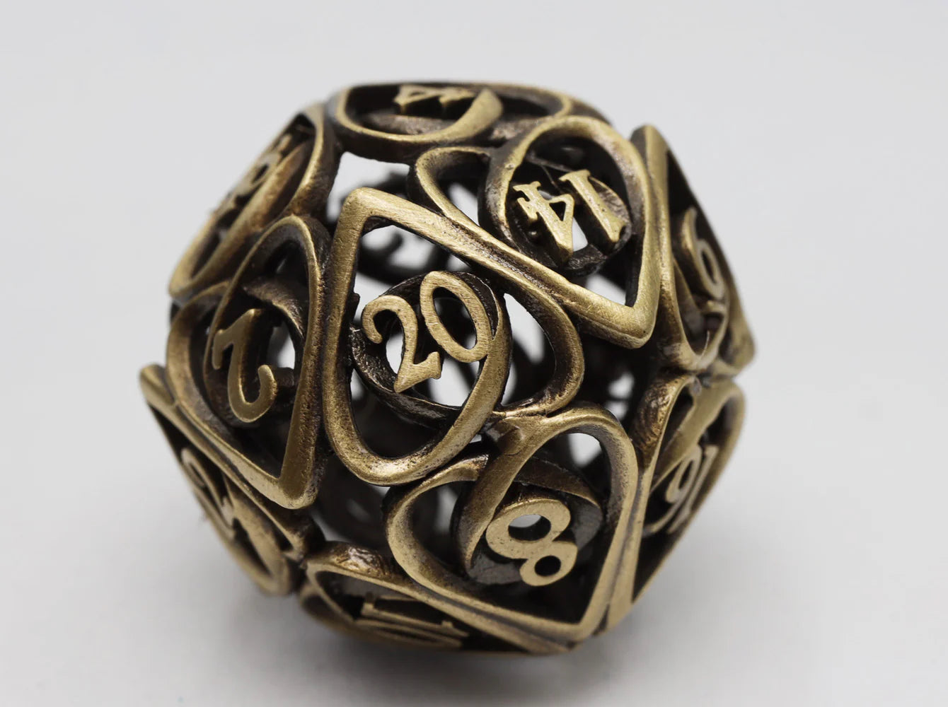 Hollow Hearts: Antique Bronze - Metal RPG Dice Set Dice Foam Brain Games