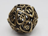 Hollow Hearts: Antique Bronze - Metal RPG Dice Set Dice Foam Brain Games