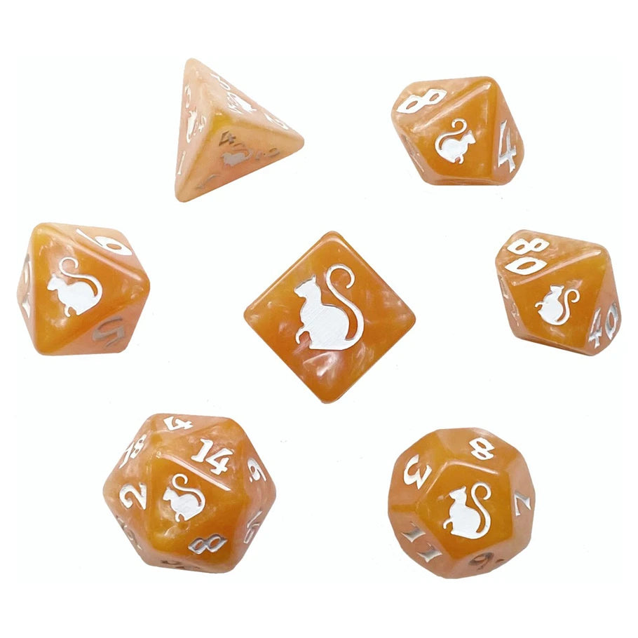 7-Set: Kitty Clacks: Prowler Dice Black Oak Workshop 7-Set: Kitty Clacks: Prowler