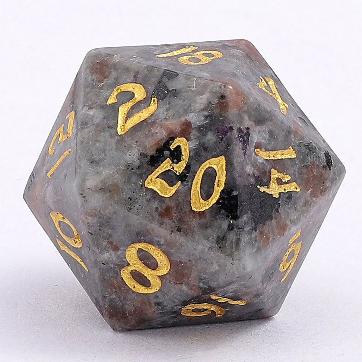 Dragon's Hoard Gem Stone Polyhedral Dice Set - Yooperlite UV Light Reactive Dice Hymgho