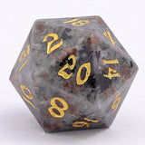 Dragon's Hoard Gem Stone Polyhedral Dice Set - Yooperlite UV Light Reactive Dice Hymgho