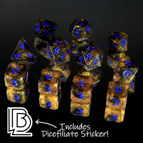 Die Hard Dice 11pc RPG Set - Avalore Mintaka for B Dave Walters Dice Die Hard Dice