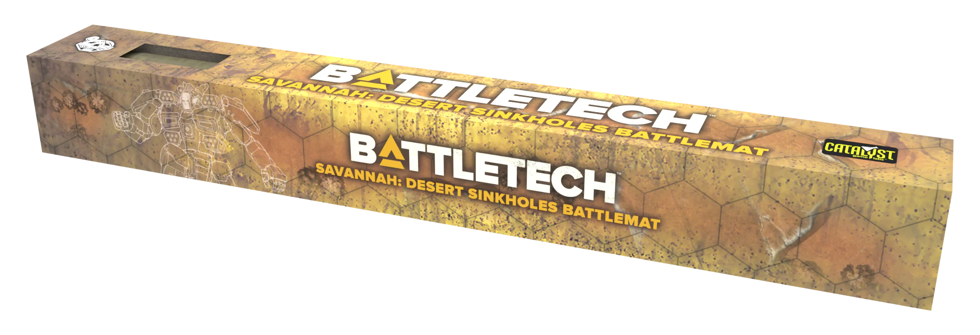 BattleTech: BattleMat: Savannah Desert Sinkholes RPG Maps Catalyst Game Labs
