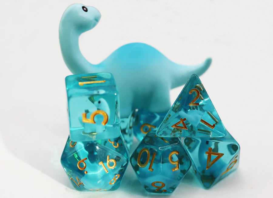 Brontosaurus RPG Dice Set Dice Foam Brain Games 7ct Brontosaurus