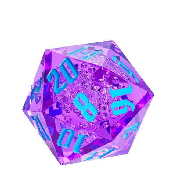 55mm Titan D20 - Sharp Edge Bubbling Cauldron Dice Foam Brain Games   