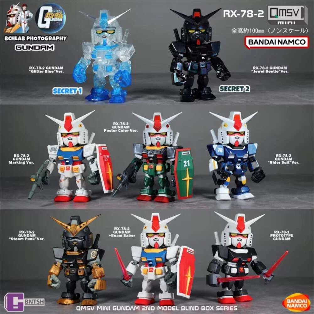 Bandai Namco QMSV Mini RX-78 Gundam 2nd Model Mystery Box Figures Toys LuminaToyz