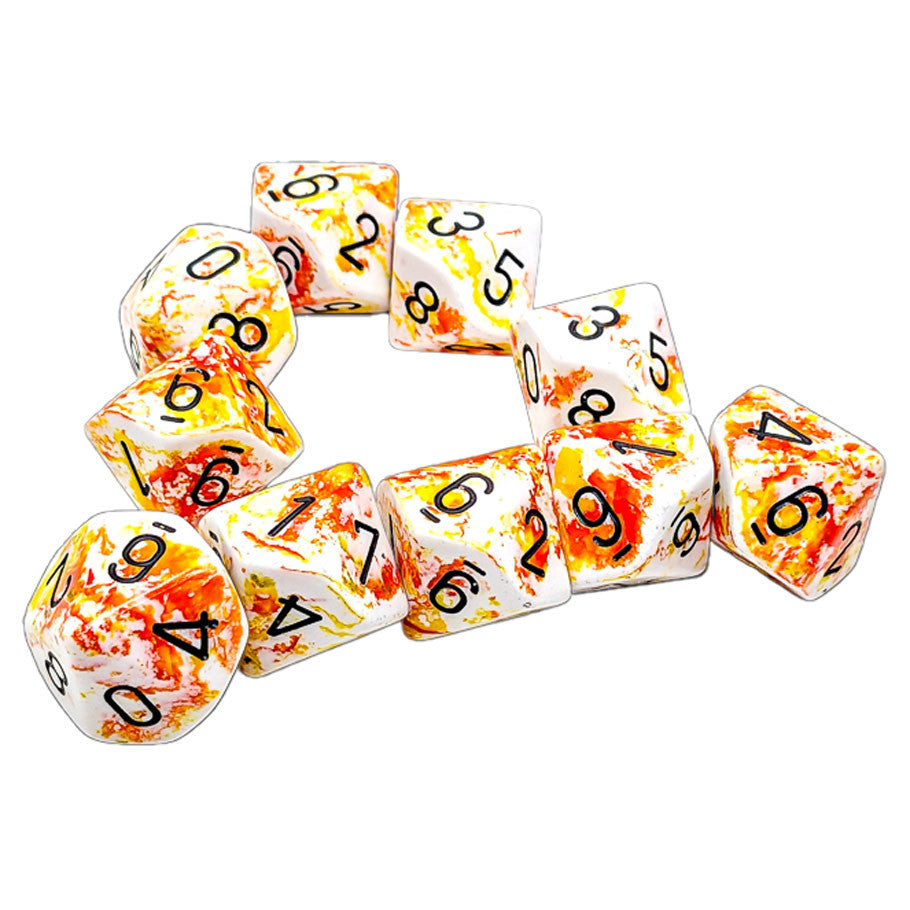 d10clamshell Brush: Sunrise (10) Dice Chessex 10-Set Brush: Sunrise