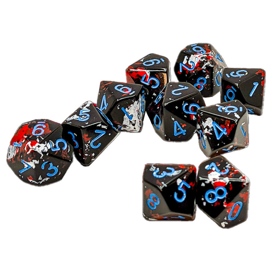 d10clamshell Brush: Dark Side (10) Dice Chessex 10-Set Brush: Dark Side