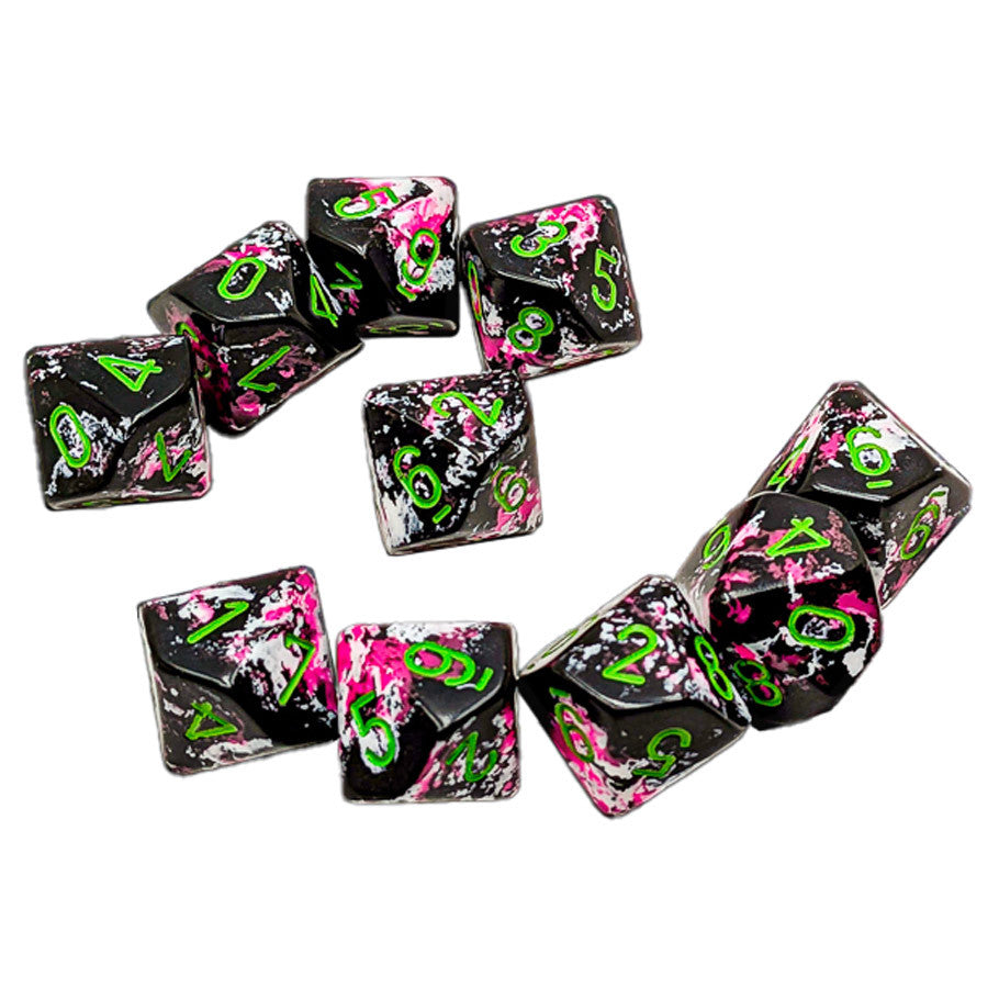 d10clamshell Brush: Paintball (10) Dice Chessex 10-Set Brush: Paintball