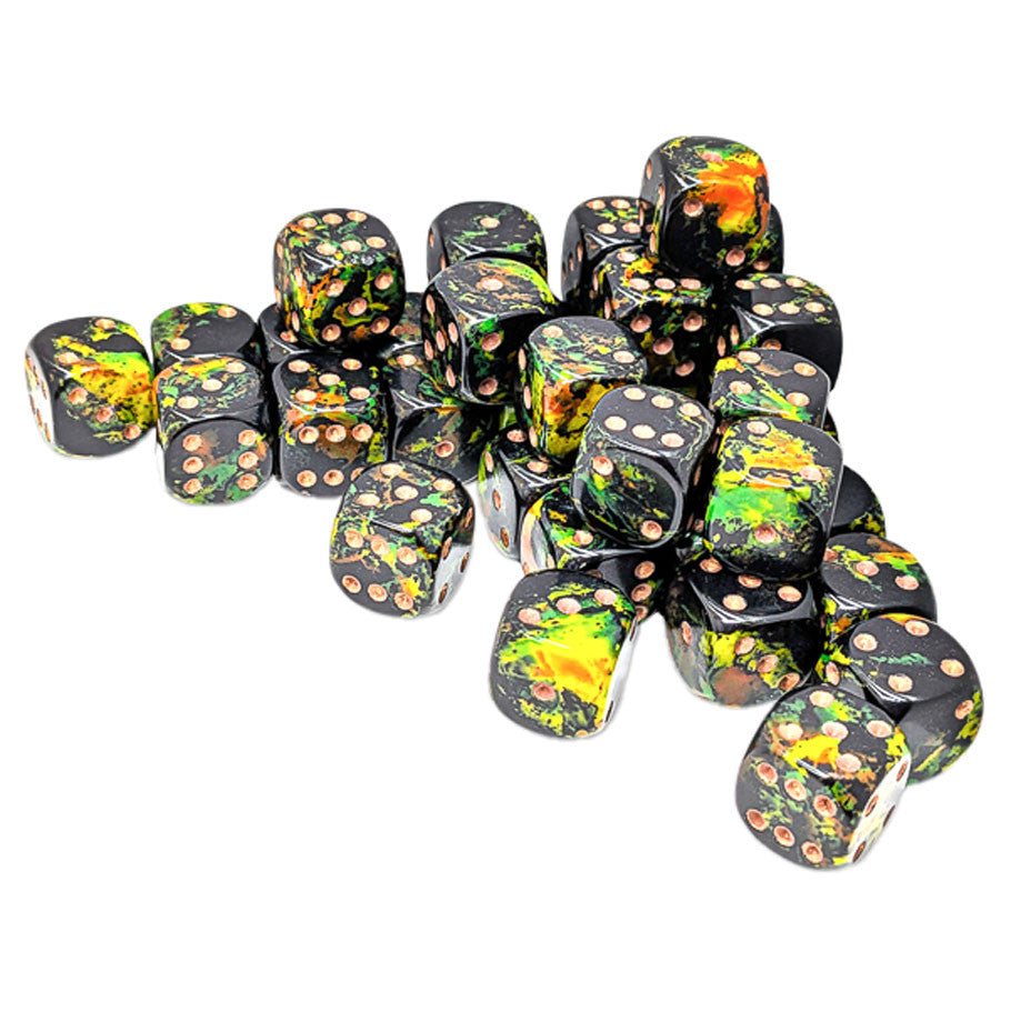 d6Cube 12mm Brush: Deep Forest (36) Dice Chessex 12mm d6-Set Brush: Deep Forest