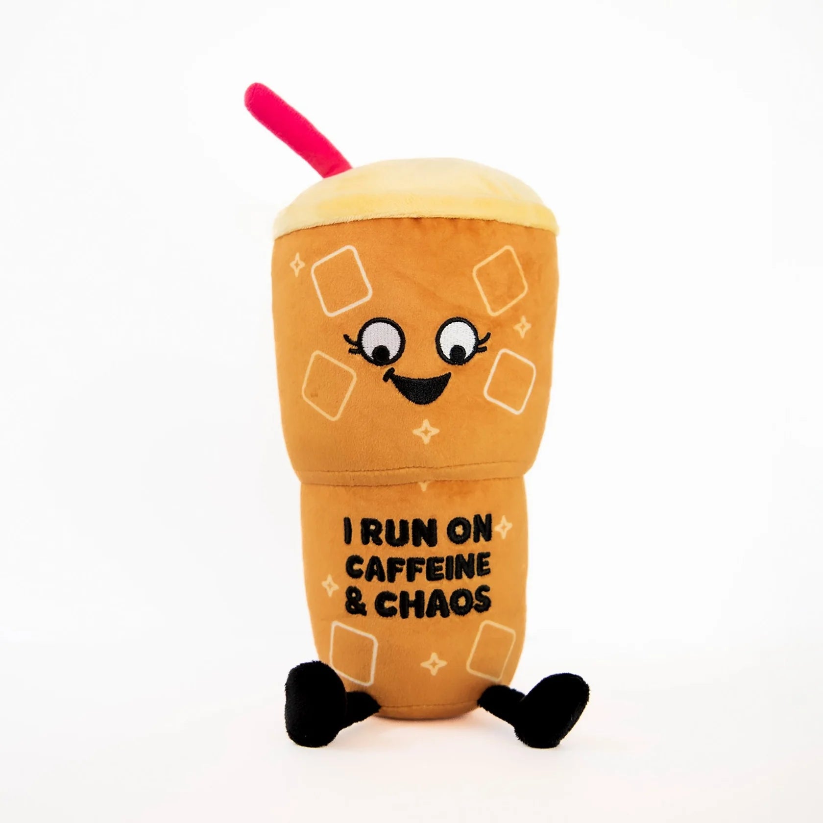 I Run on Caffeine and Chaos Iced Coffee Plush Plushes Punchkins