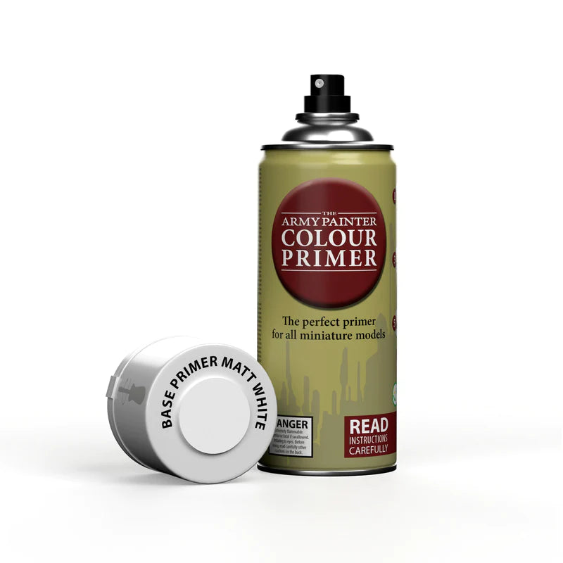 Colour Primer Spray: Matt White Paints Army Painter   