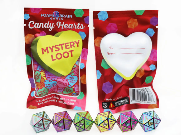 Mystery Loot Candy Hearts Dice Foam Brain Games   