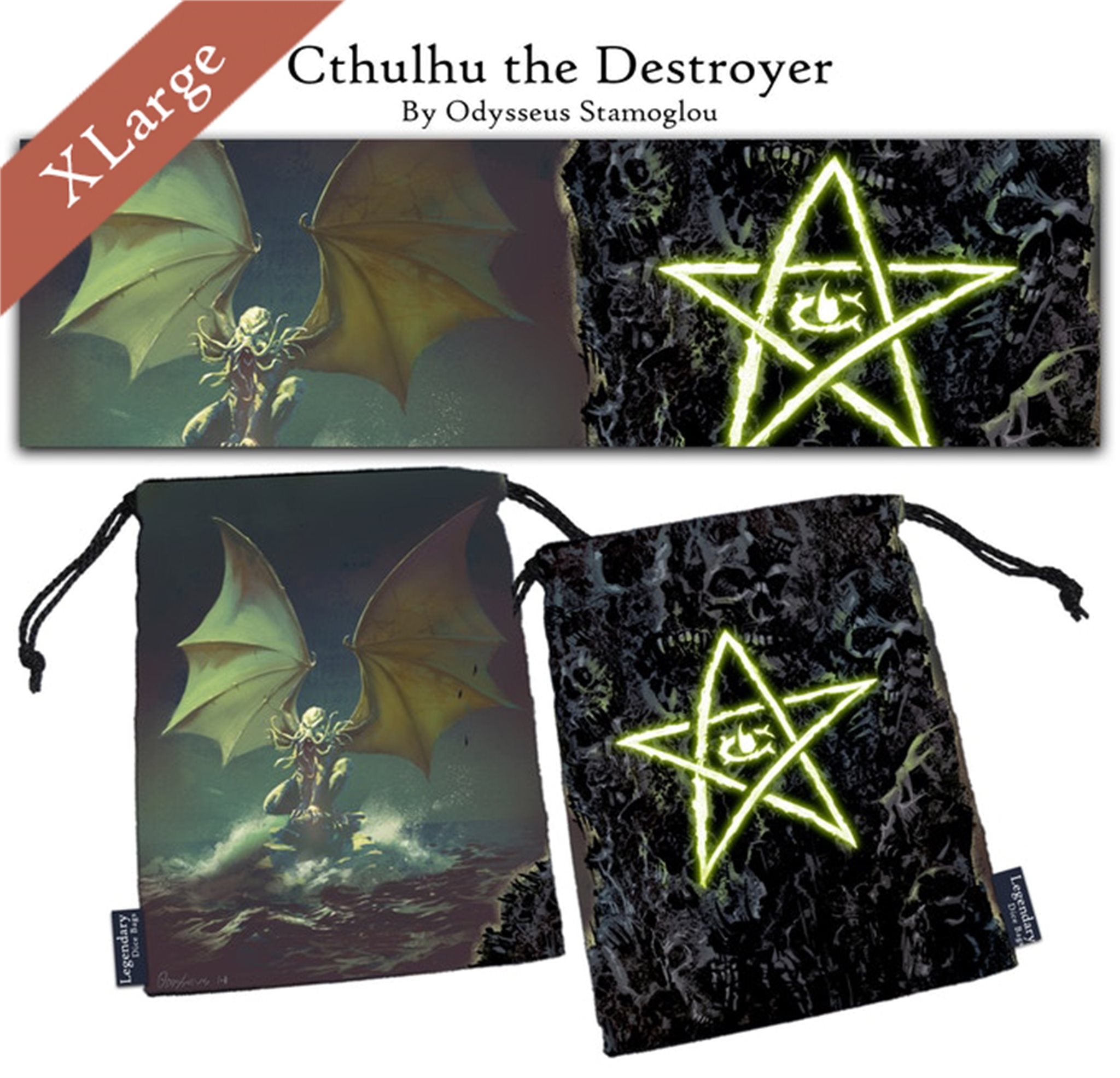 Legendary Dice Bag: Cthulhu the Destroyer XL Supplies Drawlab Entertainment