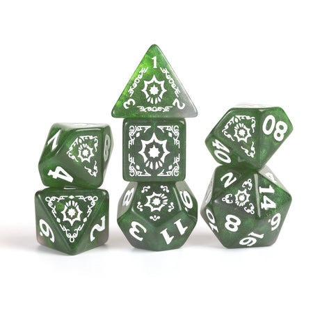 D&D Adventurer Dice Set - Cleric Green 15ct Dice Sirius Dice