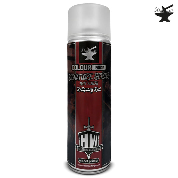 Colour Forge Spray: Signature Series – Reliquary Red (500ml) Paints Monument Hobbies