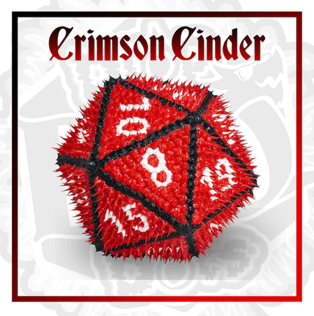 Drop Dots D20 (5 Colors) Dice Kessler Corporation D20 Crimson Cinder  