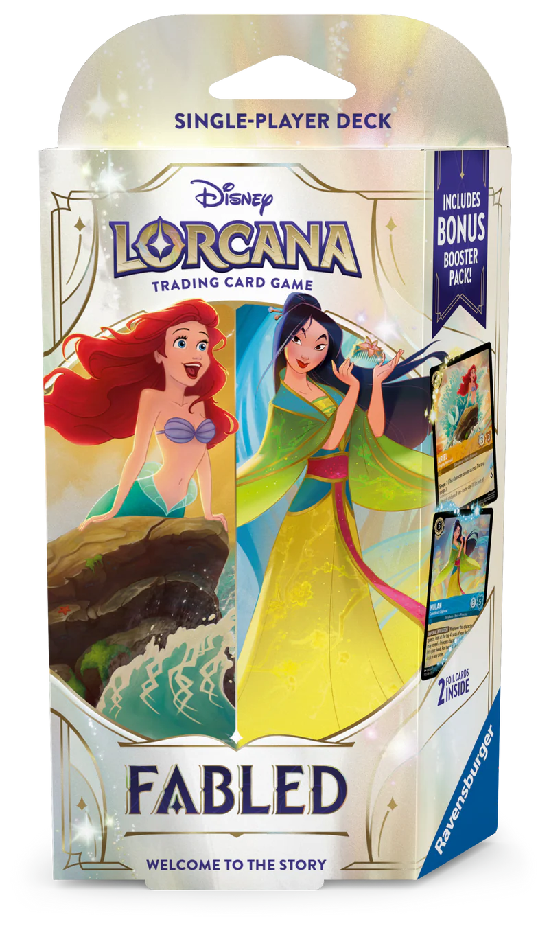 Disney Lorcana TCG: Fabled Single-Player Decks (2 options) Trading Card Games Ravensburger FAB SD Amber & Sapphire