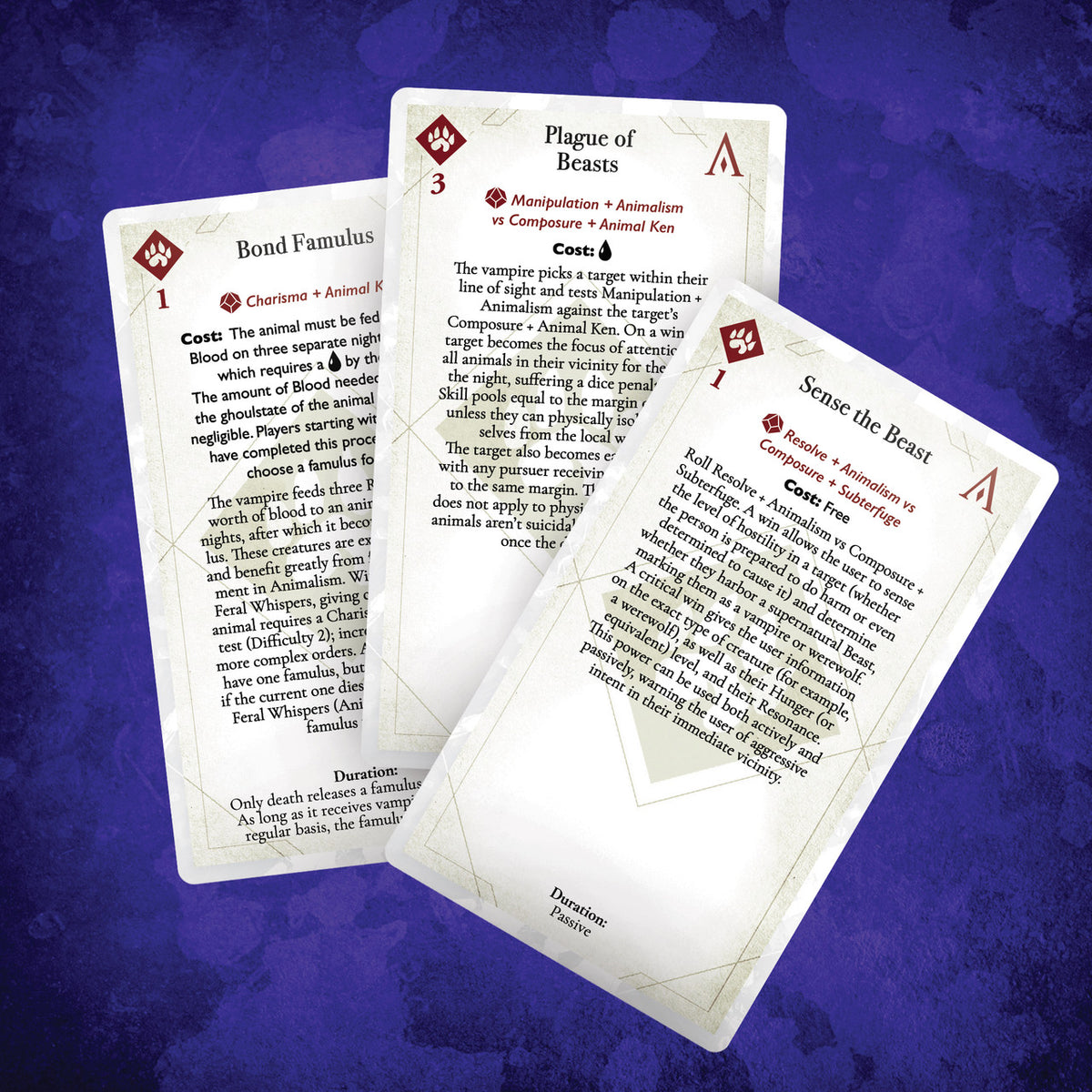 Vampire the Masquerade: Discipline Deck Supplies Renegade Game Studios   