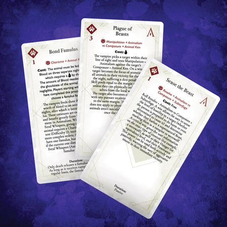 Vampire the Masquerade: Discipline Deck Supplies Renegade Game Studios   
