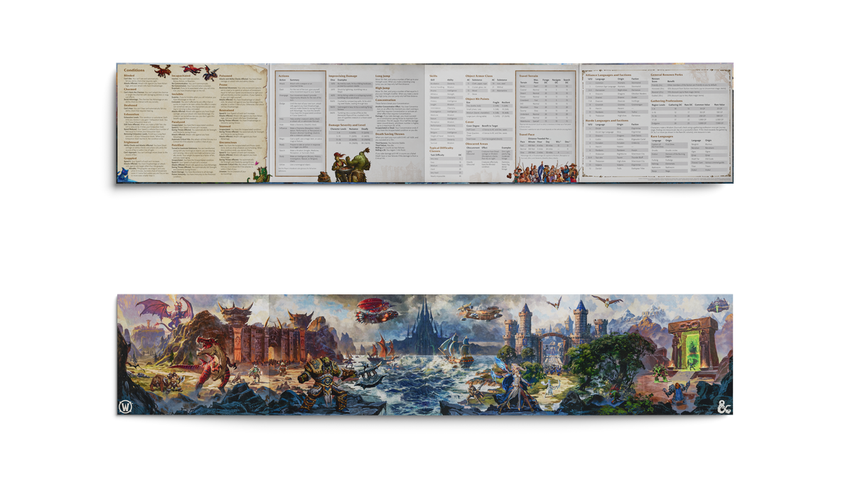 Dungeons & Dragons: World of Warcraft Dungeonmaster Screen Role Playing Games Wizards of the Coast