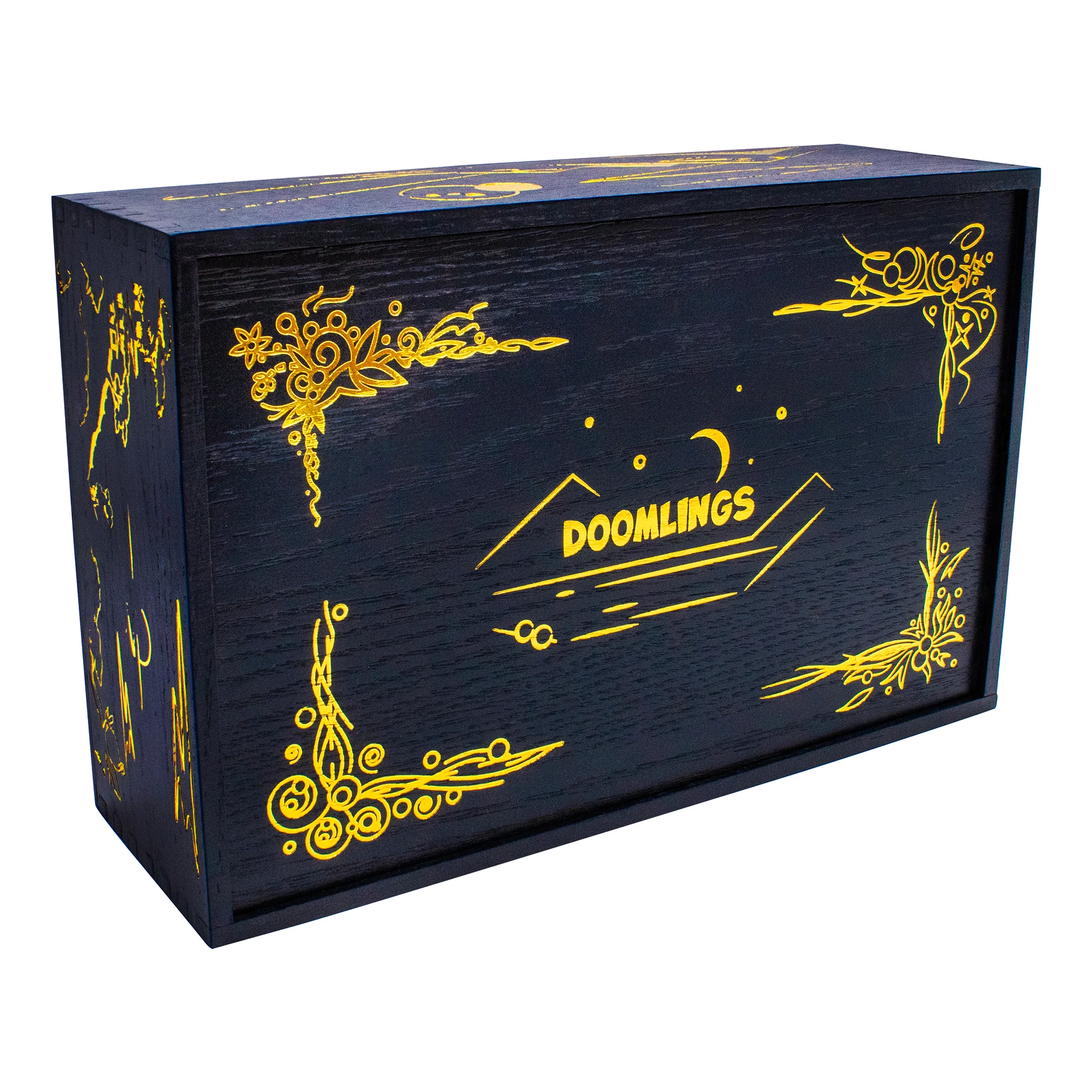 Doomlings Wooden Collector's Box Board Game Organization Breaking Games