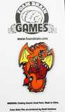 Dice Dragon Pin - Fire Clothing & Accessories Foam Brain Games