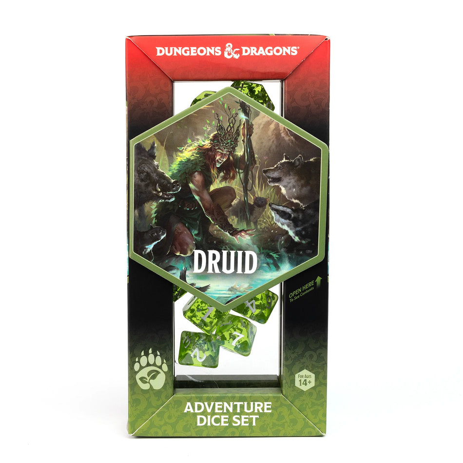 D&D Adventurer Dice Set - Druid Green 14ct Dice Sirius Dice