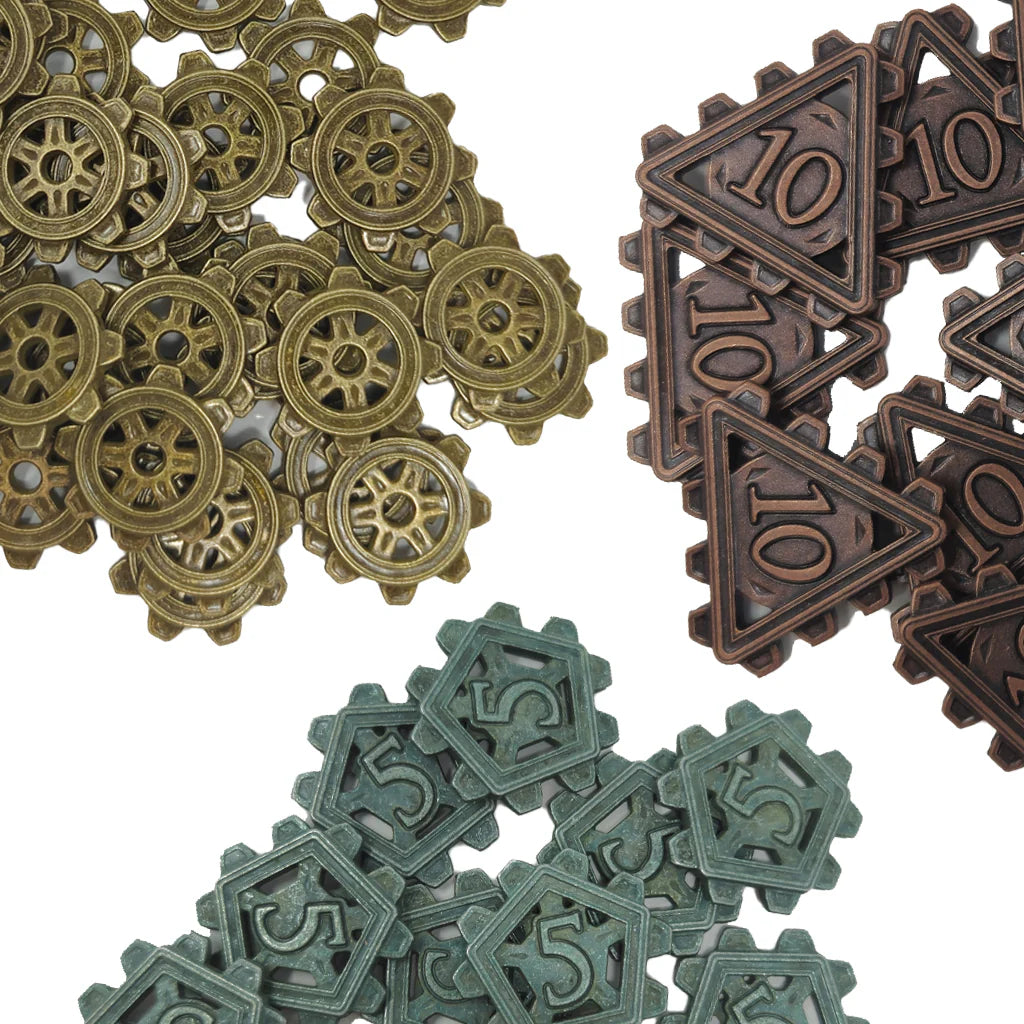 Emerald Skulls Metal Gears Supplies Thunderworks Games