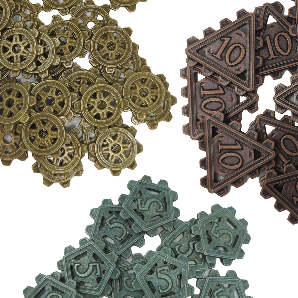Emerald Skulls Metal Gears Supplies Thunderworks Games