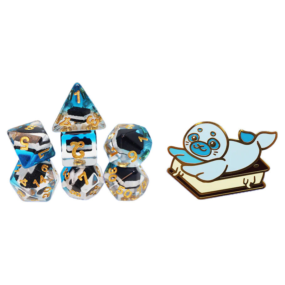 Pastry Pets: Ice Cream Sandwich Seal: Pin & 7-Set Supplies Foam Brain Games Ice Cream Sandwich Seal Dice/Pin Set