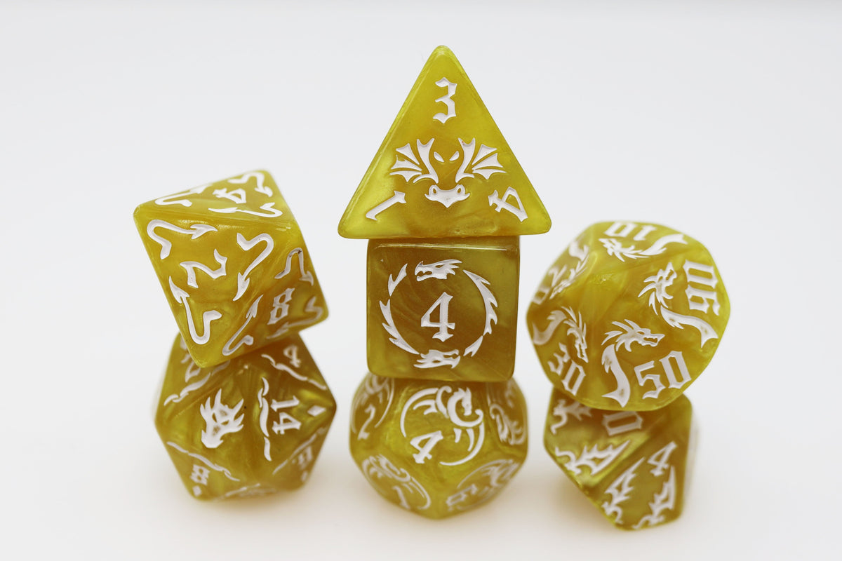 Drake's Flight: Lightning RPG Dice Set Dice Foam Brain Games   
