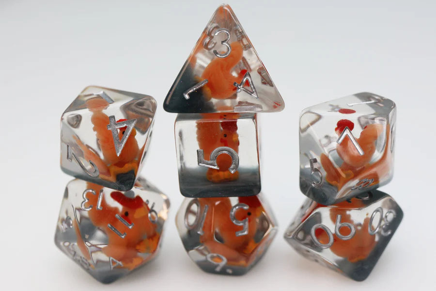 Crowing Rooster RPG Dice Set Dice Foam Brain Games 7ct Crowing Rooster